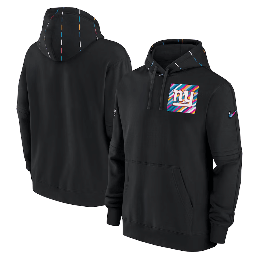 Men's New York Giants Black 2023 Crucial Catch Club Pullover Hoodie